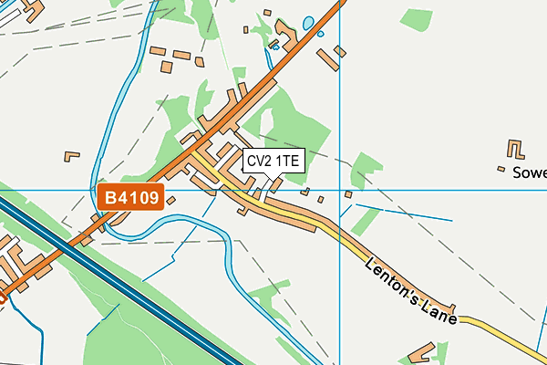 CV2 1TE map - OS VectorMap District (Ordnance Survey)