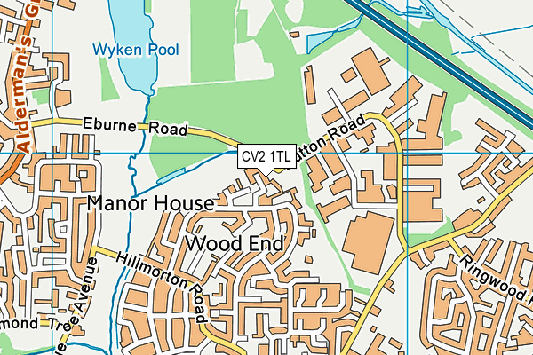 CV2 1TL map - OS VectorMap District (Ordnance Survey)