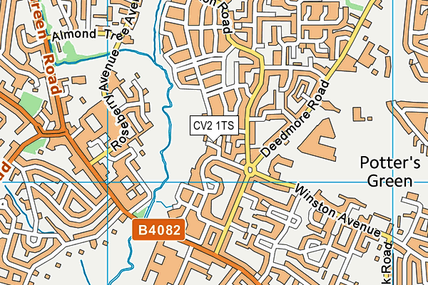 CV2 1TS map - OS VectorMap District (Ordnance Survey)