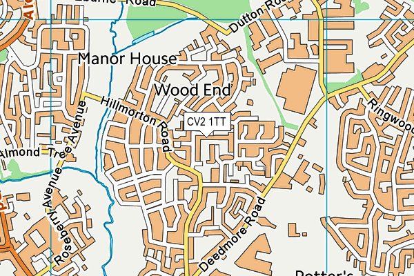 CV2 1TT map - OS VectorMap District (Ordnance Survey)