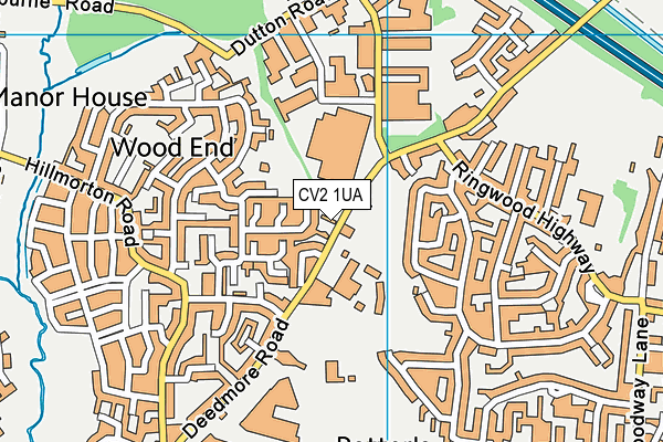 CV2 1UA map - OS VectorMap District (Ordnance Survey)