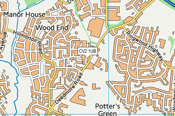 CV2 1UB map - OS VectorMap District (Ordnance Survey)