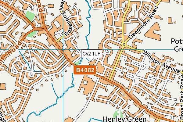 CV2 1UF map - OS VectorMap District (Ordnance Survey)