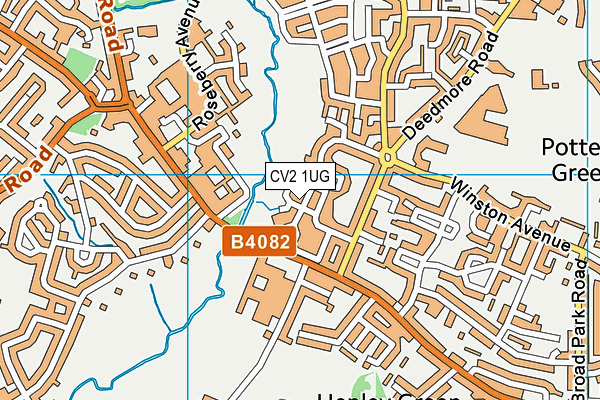 CV2 1UG map - OS VectorMap District (Ordnance Survey)