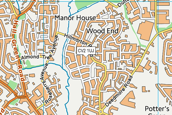 CV2 1UJ map - OS VectorMap District (Ordnance Survey)