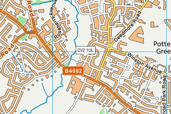 CV2 1UL map - OS VectorMap District (Ordnance Survey)