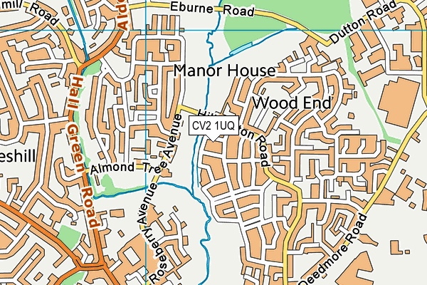 CV2 1UQ map - OS VectorMap District (Ordnance Survey)