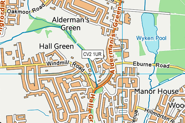 CV2 1UR map - OS VectorMap District (Ordnance Survey)