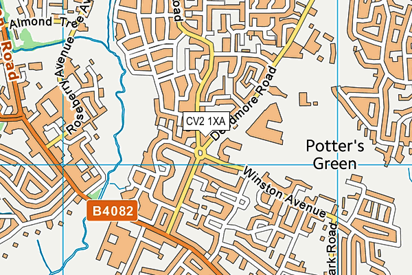 CV2 1XA map - OS VectorMap District (Ordnance Survey)