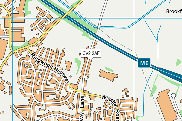 CV2 2AF map - OS VectorMap District (Ordnance Survey)