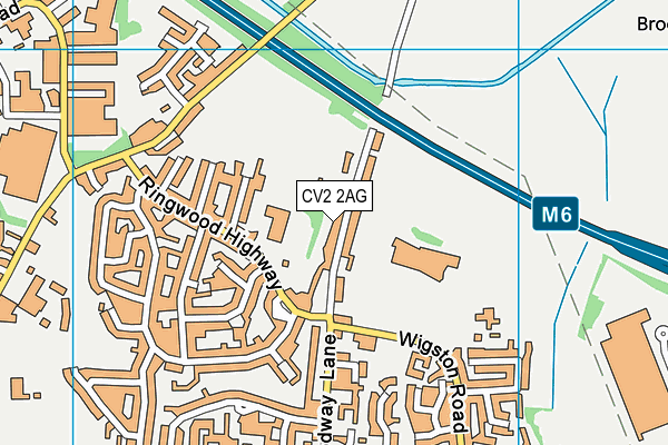 CV2 2AG map - OS VectorMap District (Ordnance Survey)