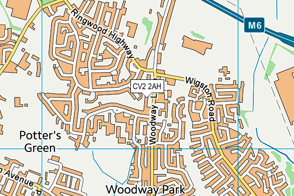 CV2 2AH map - OS VectorMap District (Ordnance Survey)