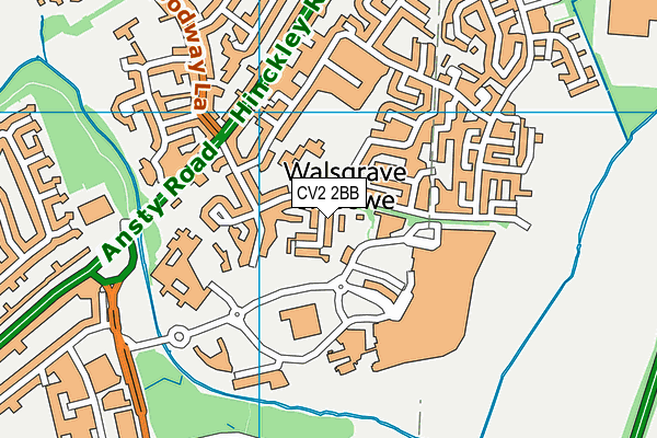 CV2 2BB map - OS VectorMap District (Ordnance Survey)