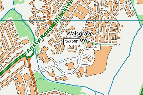 CV2 2BD map - OS VectorMap District (Ordnance Survey)