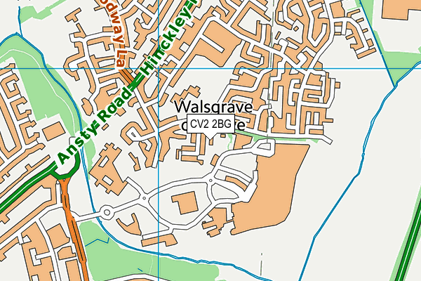 CV2 2BG map - OS VectorMap District (Ordnance Survey)