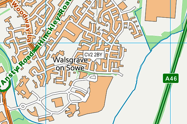 CV2 2BY map - OS VectorMap District (Ordnance Survey)