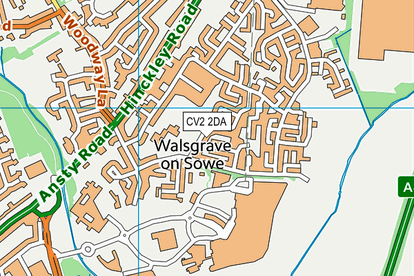 CV2 2DA map - OS VectorMap District (Ordnance Survey)