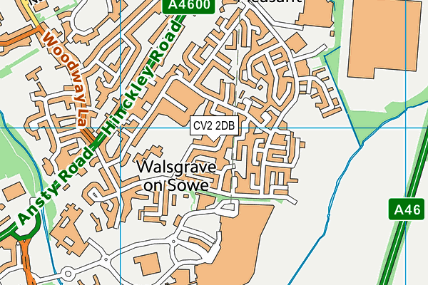 CV2 2DB map - OS VectorMap District (Ordnance Survey)