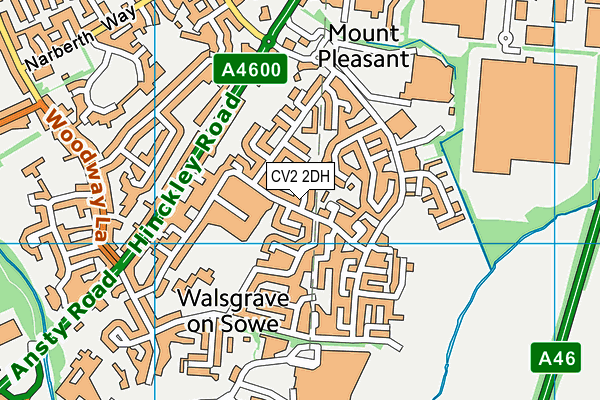 CV2 2DH map - OS VectorMap District (Ordnance Survey)