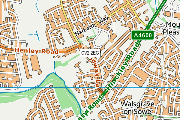 CV2 2EG map - OS VectorMap District (Ordnance Survey)