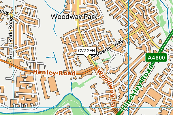 CV2 2EH map - OS VectorMap District (Ordnance Survey)