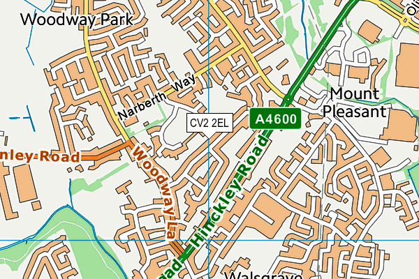 CV2 2EL map - OS VectorMap District (Ordnance Survey)