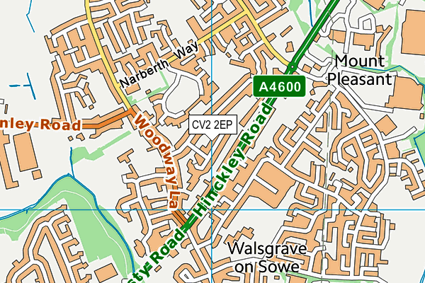 CV2 2EP map - OS VectorMap District (Ordnance Survey)