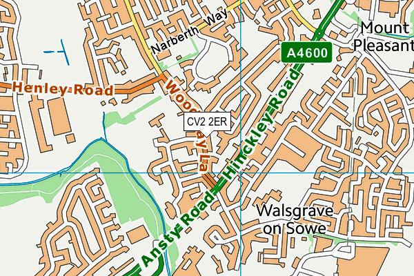 CV2 2ER map - OS VectorMap District (Ordnance Survey)