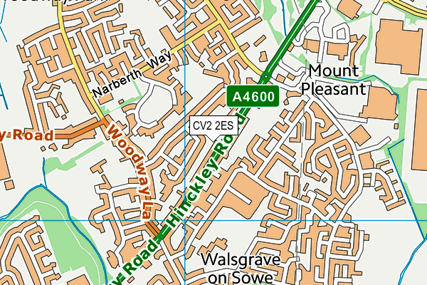 CV2 2ES map - OS VectorMap District (Ordnance Survey)