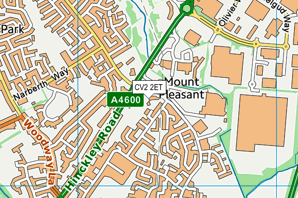 CV2 2ET map - OS VectorMap District (Ordnance Survey)