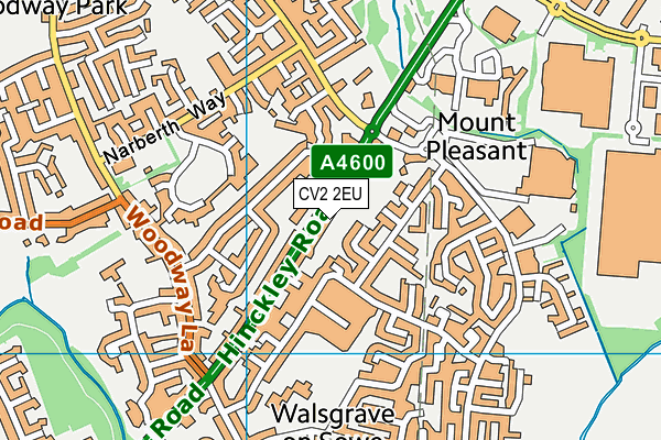 CV2 2EU map - OS VectorMap District (Ordnance Survey)