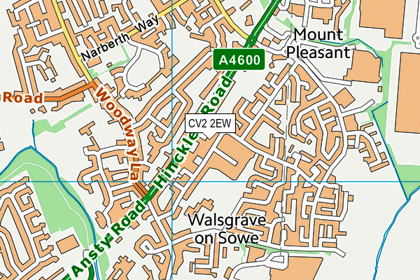 CV2 2EW map - OS VectorMap District (Ordnance Survey)