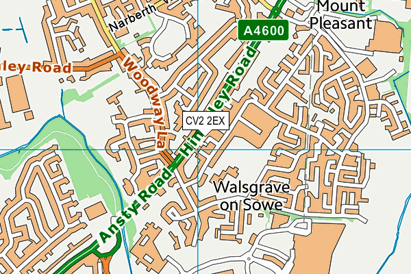 CV2 2EX map - OS VectorMap District (Ordnance Survey)