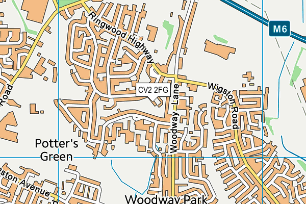 CV2 2FG map - OS VectorMap District (Ordnance Survey)