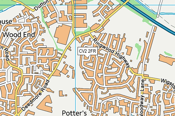 CV2 2FR map - OS VectorMap District (Ordnance Survey)