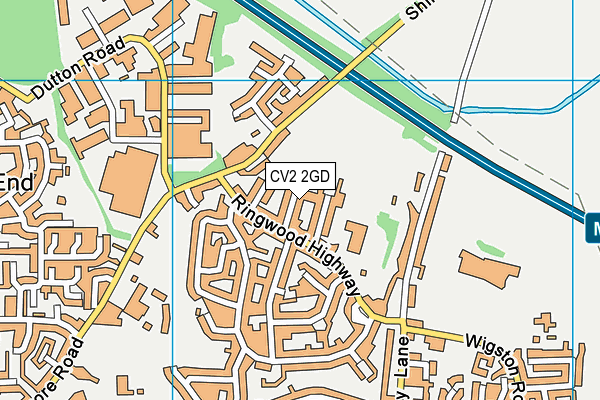 CV2 2GD map - OS VectorMap District (Ordnance Survey)