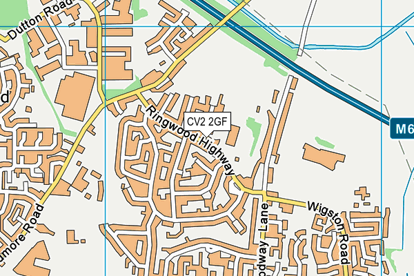 Potters Green Primary School map (CV2 2GF) - OS VectorMap District (Ordnance Survey)