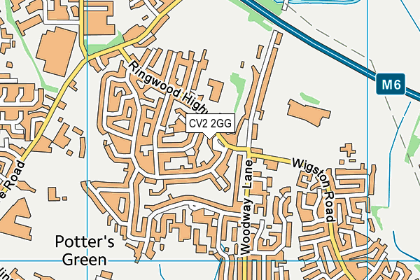 CV2 2GG map - OS VectorMap District (Ordnance Survey)