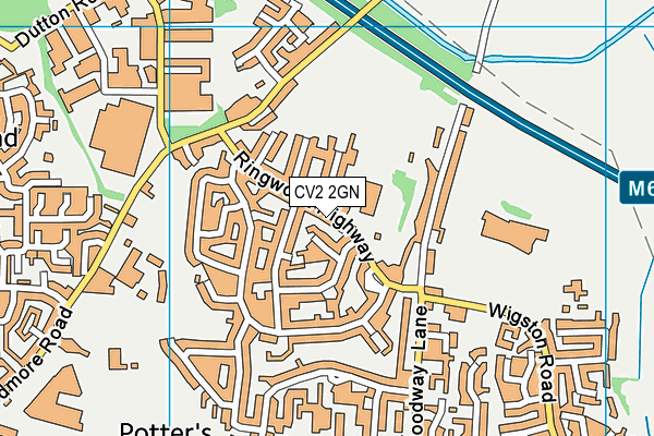 CV2 2GN map - OS VectorMap District (Ordnance Survey)