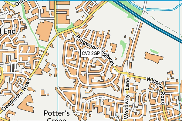 CV2 2GP map - OS VectorMap District (Ordnance Survey)