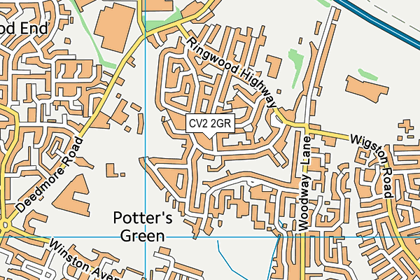 CV2 2GR map - OS VectorMap District (Ordnance Survey)