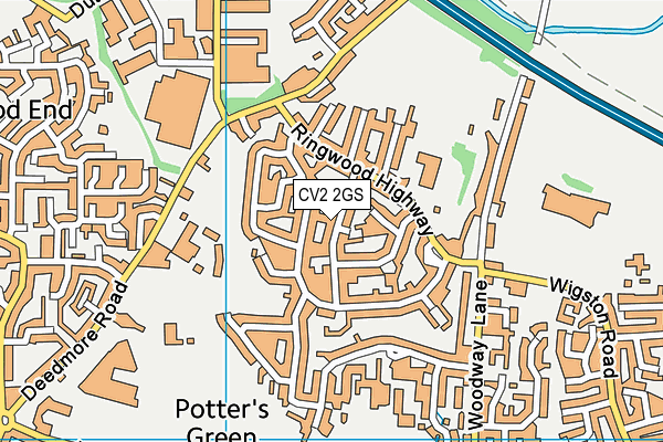 CV2 2GS map - OS VectorMap District (Ordnance Survey)