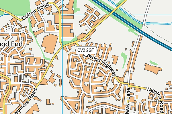 CV2 2GT map - OS VectorMap District (Ordnance Survey)