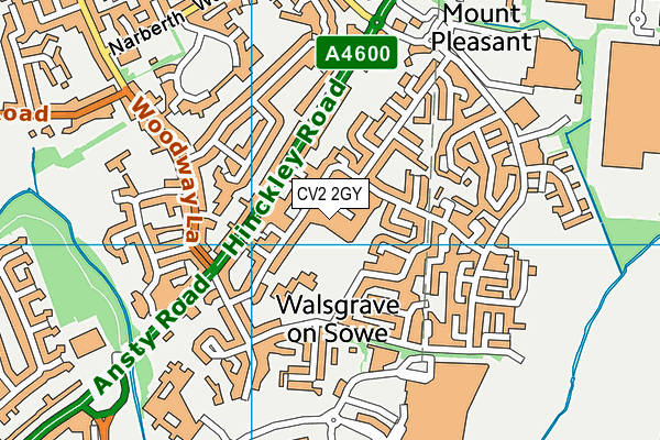 CV2 2GY map - OS VectorMap District (Ordnance Survey)