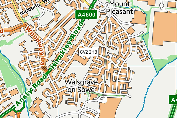 CV2 2HB map - OS VectorMap District (Ordnance Survey)