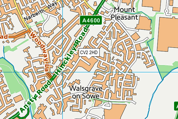 CV2 2HD map - OS VectorMap District (Ordnance Survey)