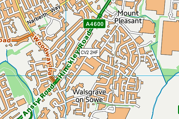 CV2 2HF map - OS VectorMap District (Ordnance Survey)