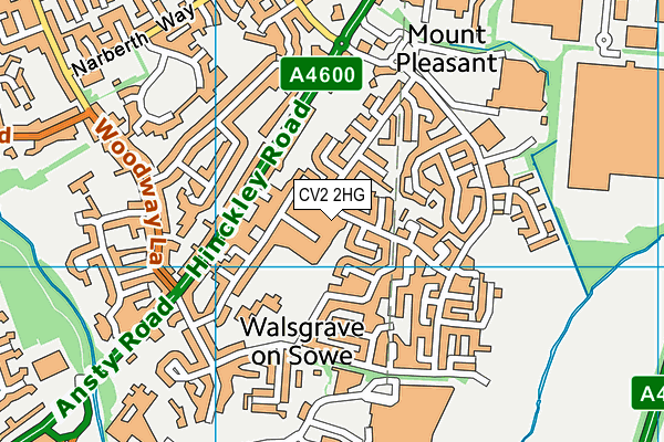 CV2 2HG map - OS VectorMap District (Ordnance Survey)