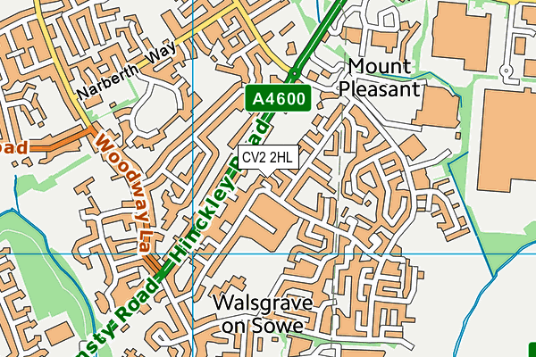 CV2 2HL map - OS VectorMap District (Ordnance Survey)