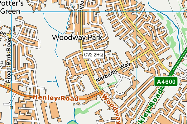 CV2 2HQ map - OS VectorMap District (Ordnance Survey)